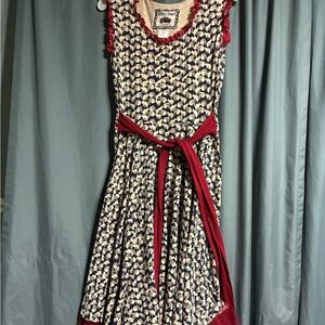 Effie's Heart Cream and Burgundy dress